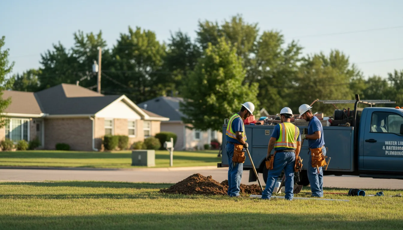 Residential water line and bathroom plumbing service in Keyport, NJ